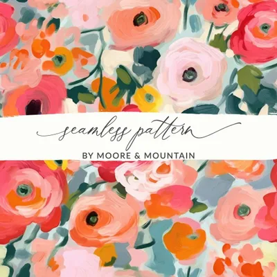 Ditsy Floral Digital Paper, Seamless Pattern, Spring Flowers Design, Watercolor Floral Pattern, Digital Fabric, Background Image, Paper Crafting