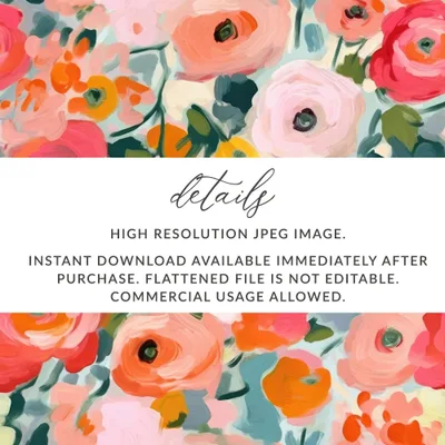 Ditsy Floral Digital Paper, Seamless Pattern, Spring Flowers Design, Watercolor Floral Pattern, Digital Fabric, Background Image, Paper Crafting - Moore and Mountain