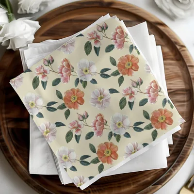 Floral Digital Paper, Seamless Rose Pattern, Pink and White Flower, Floral Background, Commercial Use Digital Designs - Moore and Mountain