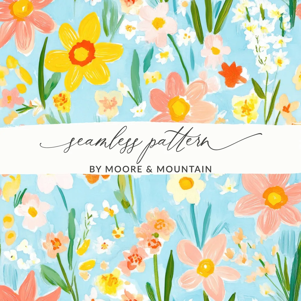 Floral Seamless Pattern by Moore & Mountain Design