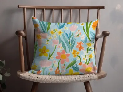 Colorful Floral Pattern Throw Pillow for Your Home Decor