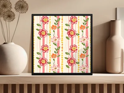 Floral Digital Paper, Vintage Flower Pattern, Seamless Flower Design, Scrapbook Paper, Fabric Design, Digital Download - Moore and Mountain