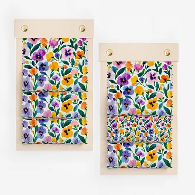 Vibrant Floral Pattern on White Fabric product type