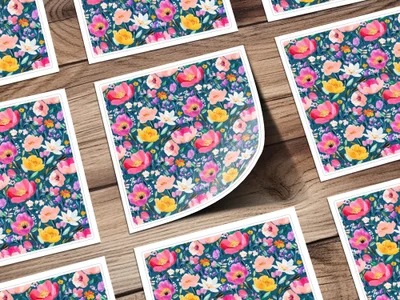 Floral Digital Paper, Watercolor Flower Pattern, Seamless Flower Design, Flower Background, Fabric Print, Scrapbook Paper, Digital - Moore and Mountain