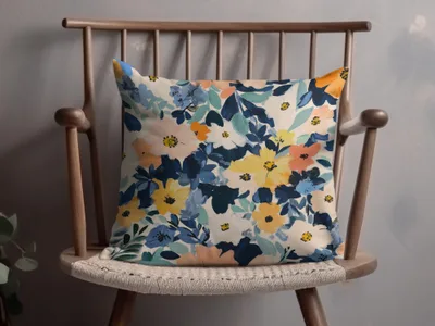 Floral Pattern Decorative Pillow Cushion for Home Decor