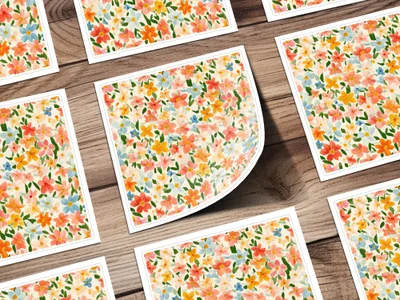 Beautiful Vibrant Floral Pattern Design Print Product