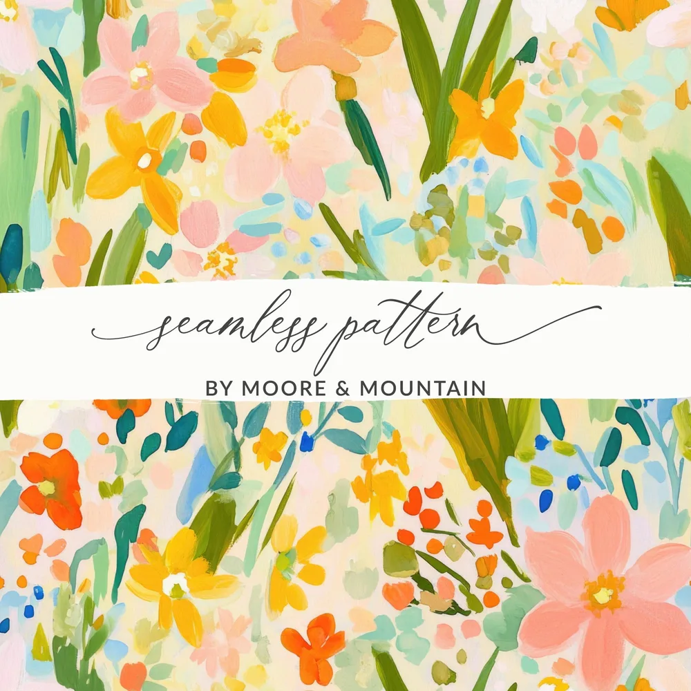Vibrant Floral Seamless Pattern by Moore & Mountain