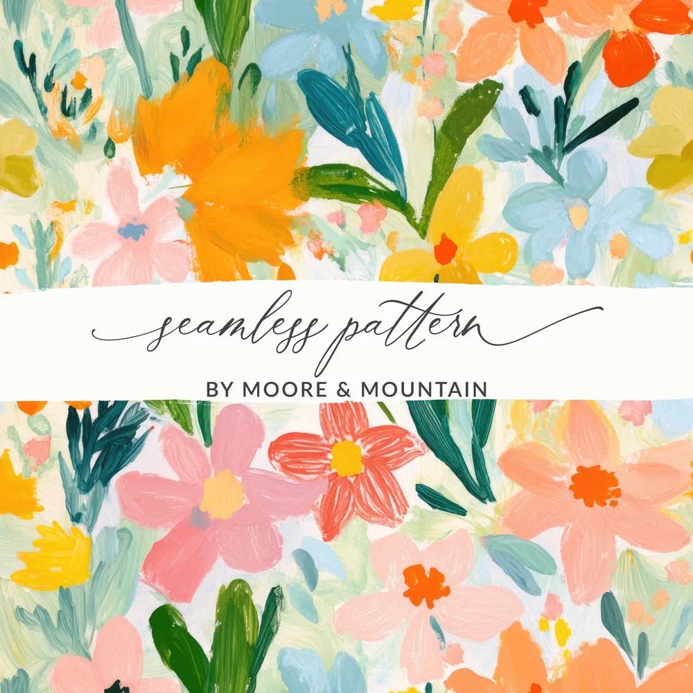 Vibrant Seamless Floral Pattern by Moore & Mountain Design