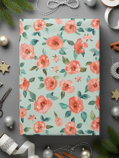 Floral Digital Paper, Watercolor Roses Pattern, Seamless Flower Design, Commercial Use Background, Spring Digital Download, Fabric Design - Moore and Mountain