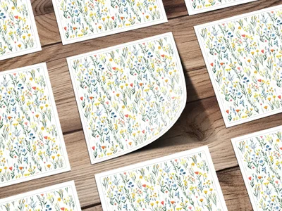 Floral Digital Paper, Wildflower Seamless Pattern, Botanical Print, Colorful Flowers, Fabric Design, Scrapbooking Paper, Digital Download - Moore and Mountain