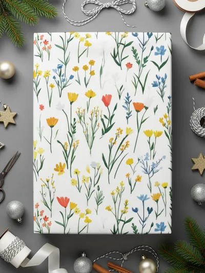 Floral Digital Paper, Wildflower Seamless Pattern, Botanical Print, Colorful Flowers, Fabric Design, Scrapbooking Paper, Digital Download - Moore and Mountain