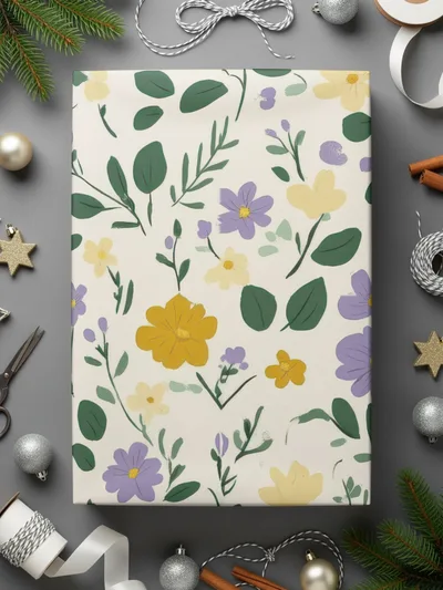 Floral Patterned Gift Wrap Perfect for Celebrations