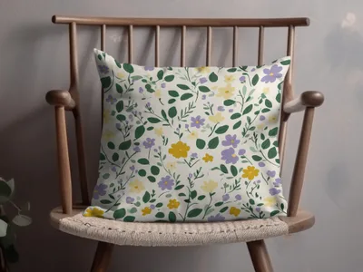Colorful Floral Pattern Throw Pillow for Home Decor