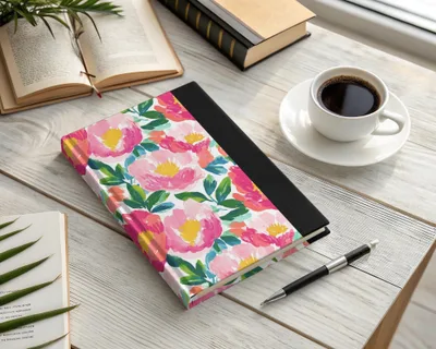 Floral Explosion Vibrant Brushstrokes Artistic Design Digital Seamless Pink Peonies Pattern Background - Moore and Mountain
