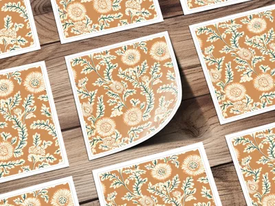 Floral Flourish Indian Motif Seamless Pattern Design - Moore and Mountain