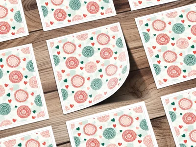 Floral Heart Digital Paper, Seamless Pattern, Flower Digital Download, Scrapbook Paper, Fabric Design, Valentine's Day Pattern - Moore and Mountain