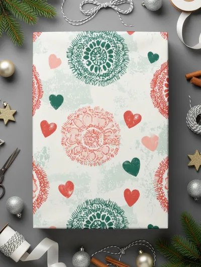 Floral Heart Digital Paper, Seamless Pattern, Flower Digital Download, Scrapbook Paper, Fabric Design, Valentine's Day Pattern - Moore and Mountain