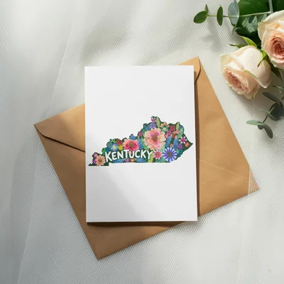 Floral Kentucky State PNG Clipart Bundle, Watercolor Wildflower Map Sublimation Design, Southern State Pride Digital Download Graphics