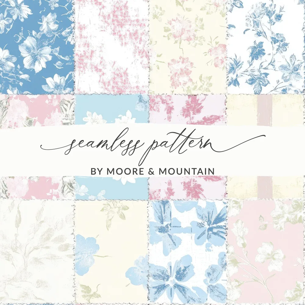 Vintage Floral Seamless Pattern Collection By Moore & Mountain