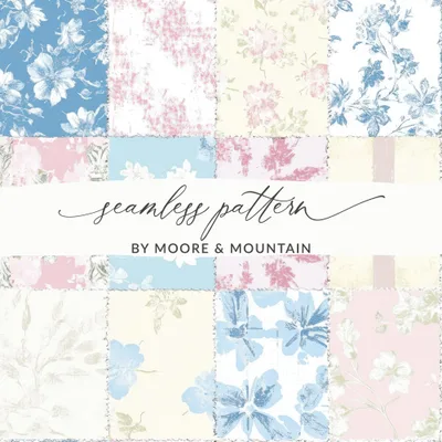 Floral Patchwork Digital Paper, Seamless Flower Pattern, Pastel Colors, Scrapbooking Paper, Fabric Design, Digital Download