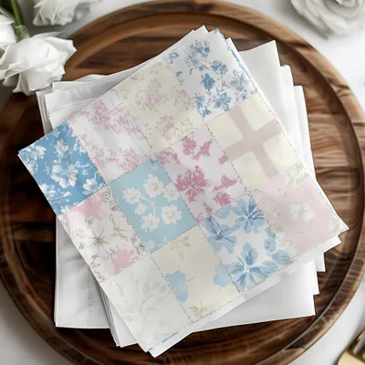 Floral Patchwork Design Square Napkin product