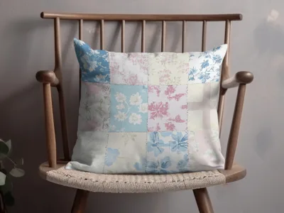 Vintage Floral Patchwork Decorative Pillow Cushion