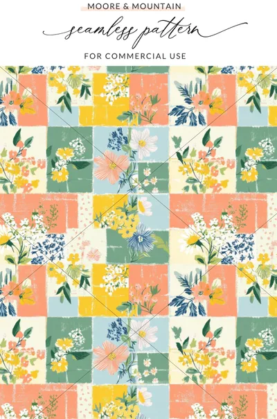 Moore & Mountain Seamless Pattern for Commercial Use