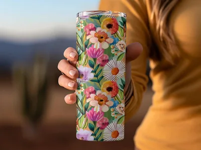 Floral Pattern Digital Paper, Flower Seamless Pattern Design, Spring Summer Fabric Design, Scrapbook Paper, Commercial Use, POD License - Moore and Mountain