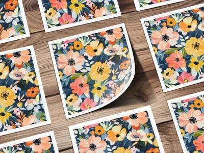 Vibrant Floral Designed Pattern for Home Décor Product