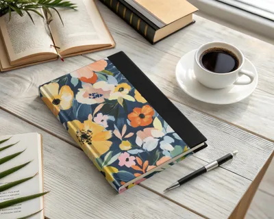 Colorful Floral Design Hardcover Journal Notebook Product