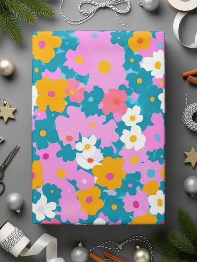 Ditsy Girly Seamless Background for Commecial Use POD Use Retro Daisies - Moore and Mountain