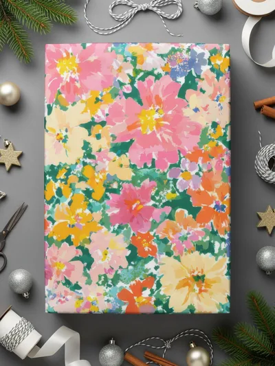 Floral Pattern Digital Paper, Seamless Flower Background, Colorful Fabric Design, Watercolor Flower Digital Download, Scrapbook Paper - Moore and Mountain