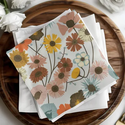 Floral Pattern Digital Paper, Seamless Flower Digital Backgrounds, Boho Flower Print, Rustic Floral Pattern, Digital Download, Commercial - Moore and Mountain