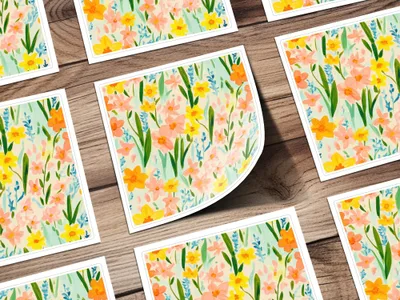 Floral Pattern Digital Paper, Watercolor Flowers, Springtime Design, Seamless Floral, Printable Fabric, Flower Background, Spring