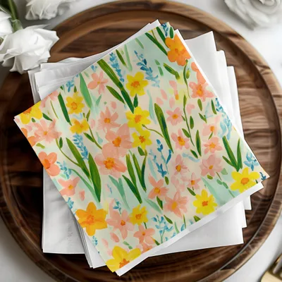 Floral Pattern Digital Paper, Watercolor Flowers, Springtime Design, Seamless Floral, Printable Fabric, Flower Background, Spring