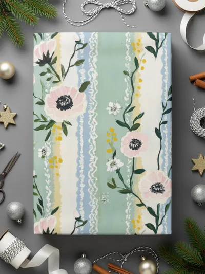 Floral Pattern Digital, Pastel Flowers, Seamless Design, Anemone Print, Surface Pattern, Digital Paper for Fabric, Commercial Use - Moore and Mountain