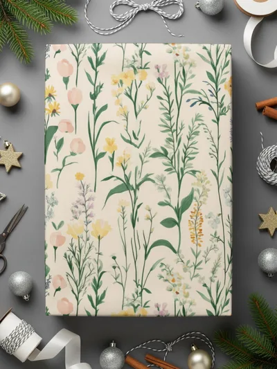 Floral Pattern Digital, Wildflower Seamless Design, Botanical Print JPG, Two Scale Repeat, Fabric Design, Paper Craft, Scrapbooking - Moore and Mountain