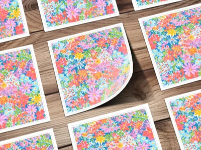 Ditsy Floral T-Shirt, Seamless Flower Pattern, Floral Clipart, Botanical Print, Fabric Design, Colorful Flower DesignFloral Pattern T-Shirt, Digital Download, Pink Orange Yellow Flowers, Colorful Print, Repeating Floral Design, Seamless Pattern - Moore and Mountain