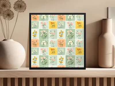 Botanical Affirmation Wall Art with Uplifting Words