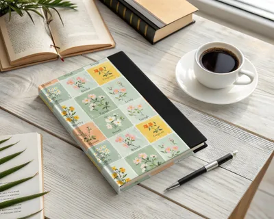 Inspirational Floral Pattern Hardcover Journal Notebook