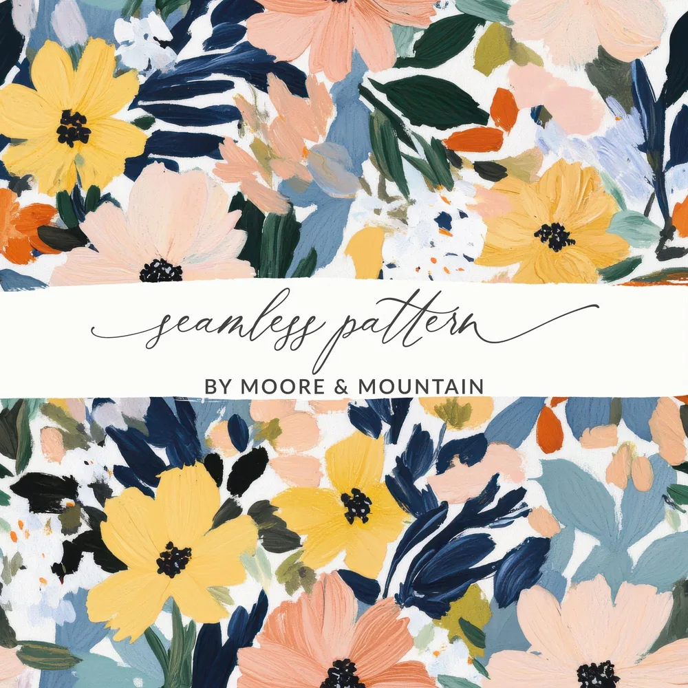 Seamless Pattern by Moore and Mountain floral design