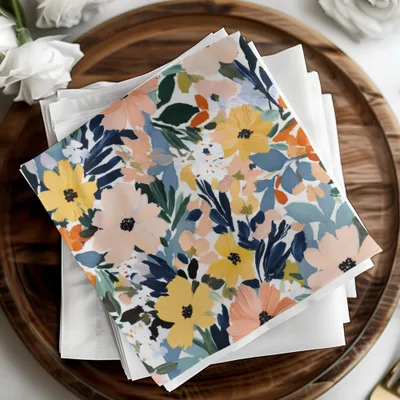Vibrant Floral Design Stylish Napkins for Any Occasion