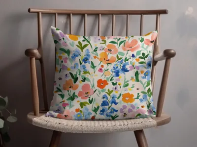 Floral Pattern Decorative Throw Pillow for Home Decor