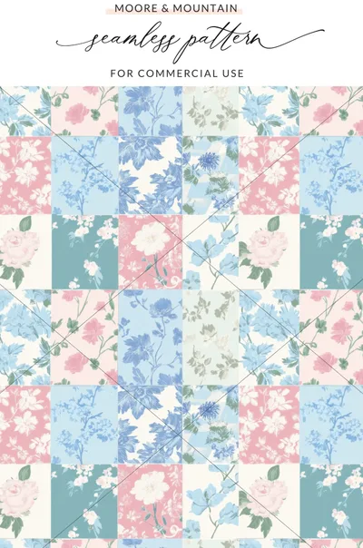 Moore & Mountain Seamless Pattern For Commercial Use