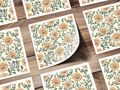 Floral Repeat Pattern for Fabrics Indian Motif Design - Moore and Mountain