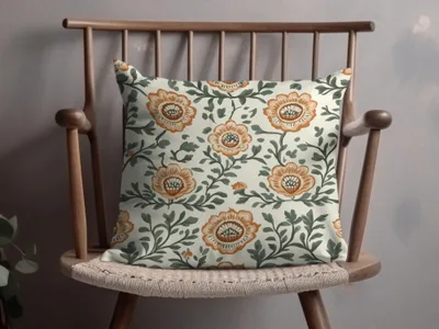 Floral Repeat Pattern for Fabrics Indian Motif Design - Moore and Mountain