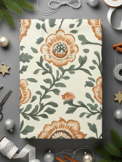 Floral Repeat Pattern for Fabrics Indian Motif Design - Moore and Mountain