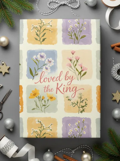 Loved by the King Floral Gift Wrap for Special Occasions