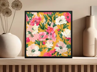 Ditsy Floral Seamless Pattern, Digital Download, Pink Flowers, Flower Print, Repeat Pattern, Fabric Design, JPEG Files - Moore and Mountain