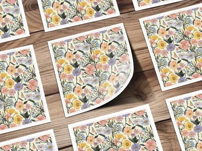 Floral Seamless Pattern, Digital Download, Watercolor Flowers, Repeat Pattern for Fabric, Paper, Scrapbooking, and More (138 chars) - Moore and Mountain